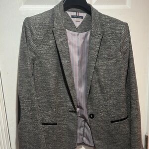 Tommy Hilfiger Gray Sport Coat with Modern Knit Texture
